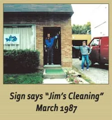 Sign Says "Jim's Cleaning" March 1987